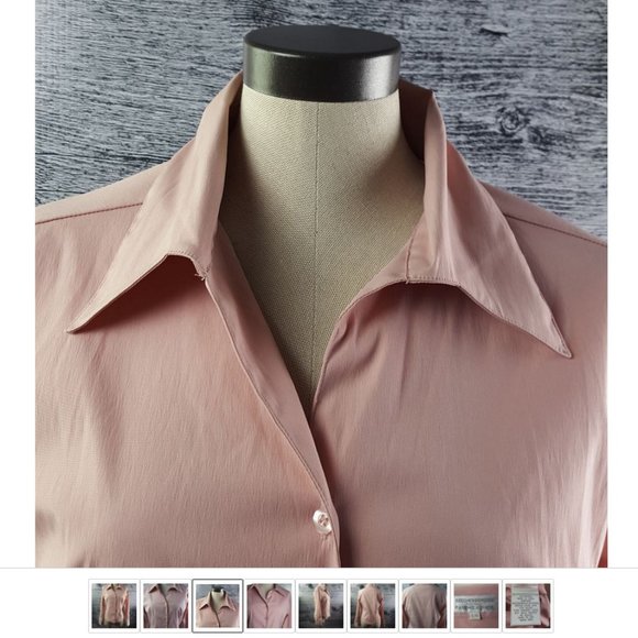 Beechers Brook Women sz L Long Sleeves Casual Business Buttons Down Fuschia - Picture 3 of 9